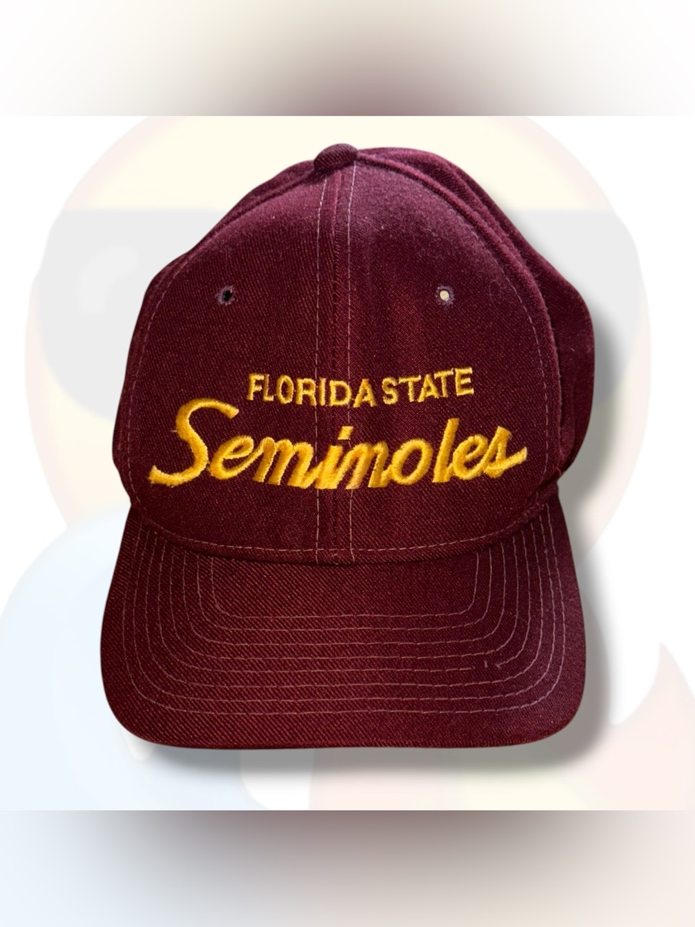 Vintage Florida State Seminoles Cursive Script Sports Specialties Snapback Hat